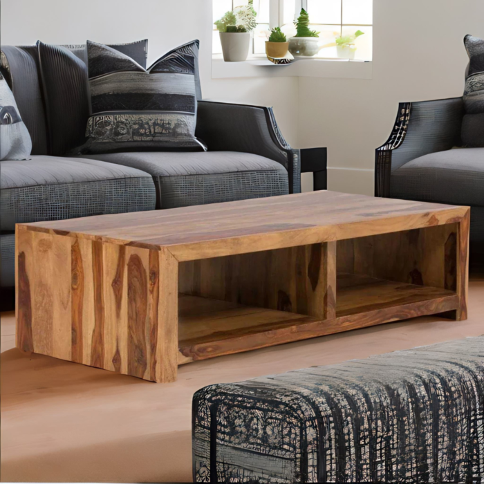 square wood coffee table