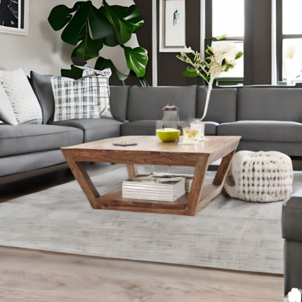 square coffee table, sheesham wood coffee table