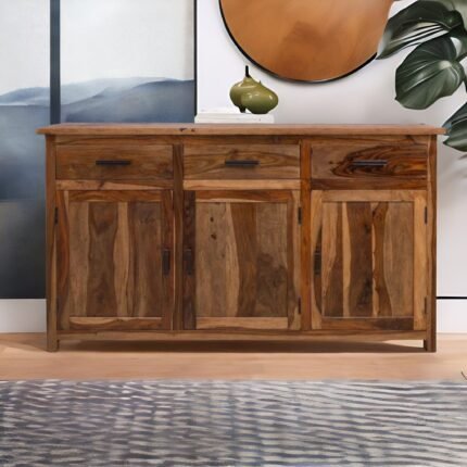 sheesham wood sideboard, wooden sideboard