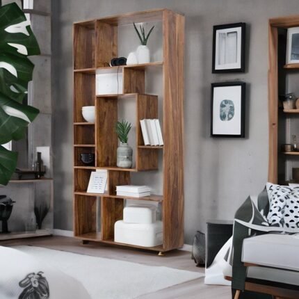 wooden large bookcase, wood bookcase