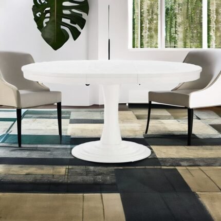 white round dining table, round dining table