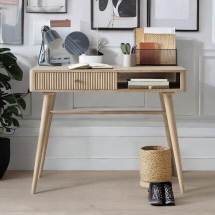 wooden office table, solid wood office table