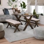 table and bench set, dining table with bench