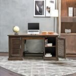 solid wood study table, wooden study table