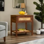 acacia wood side table, wood side table