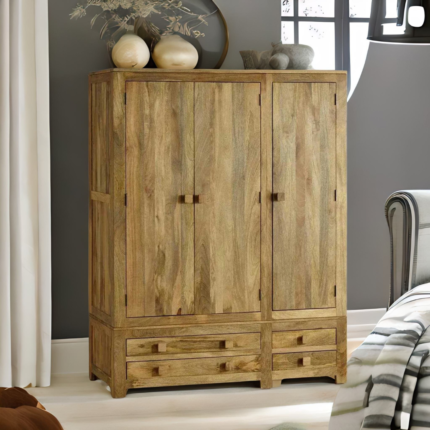 4 drawers wardrobe, mango wood wardrobe