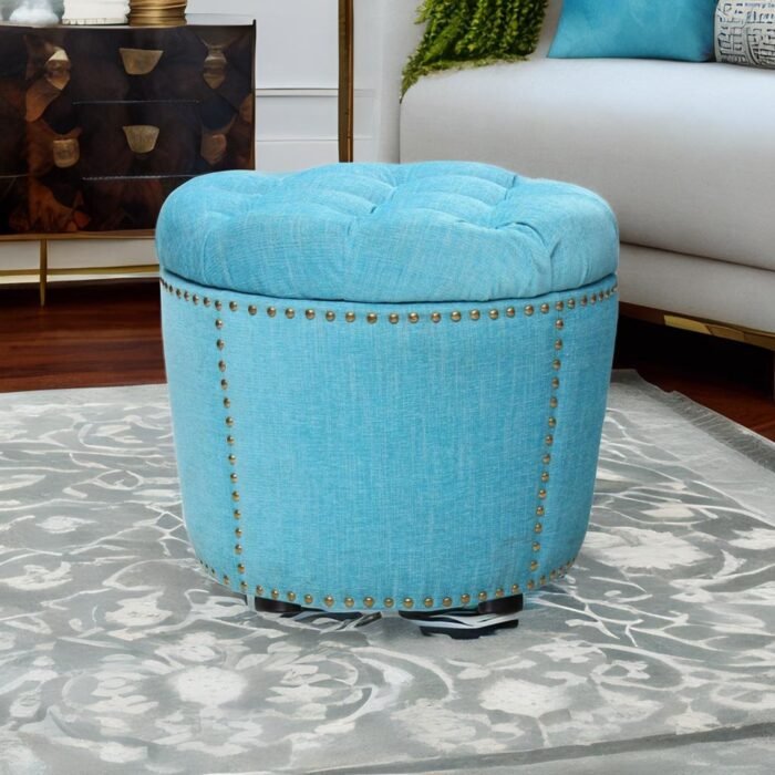 round ottoman, storage ottoman