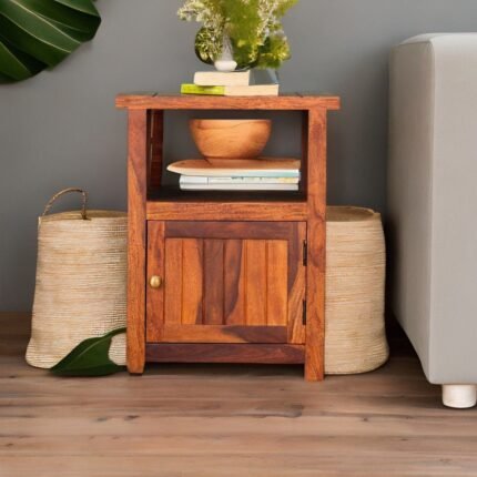 solid wood bedside table, wooden bedside table