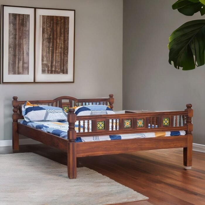 solid sheesham wood bed