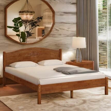 double wood bed frame