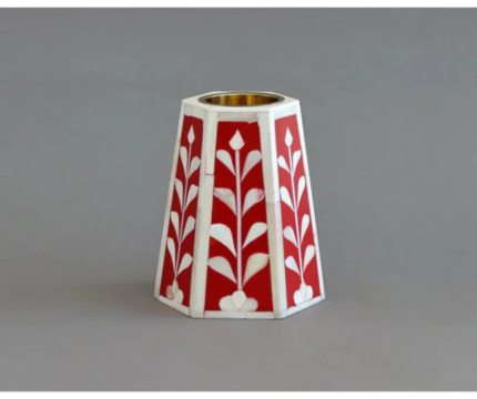 bone inlay candle holder, inlay candle holder