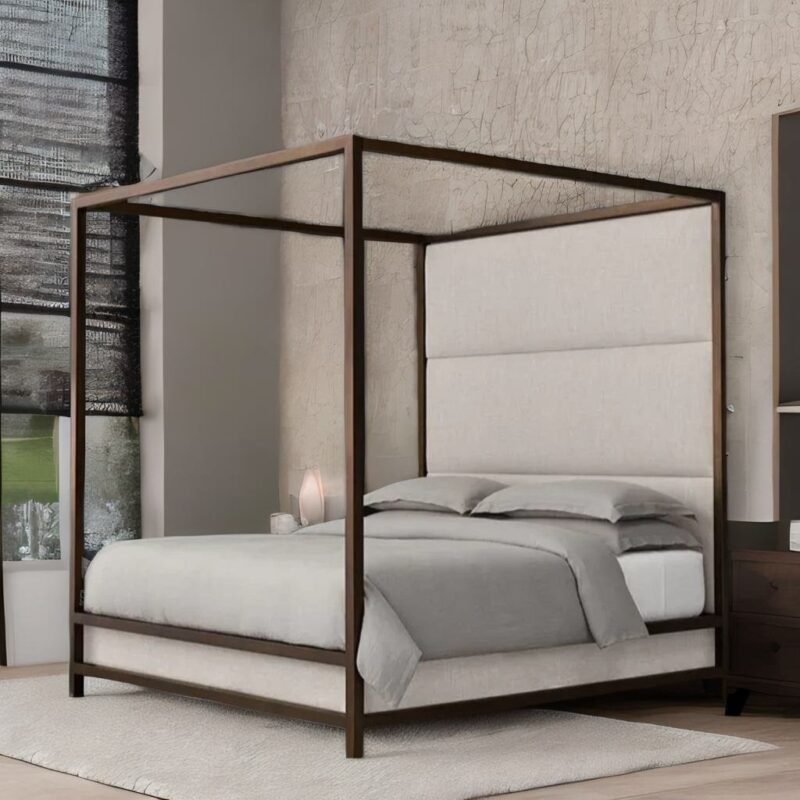 king size poster bed, wooden poster bed