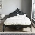 solid wood carved bed