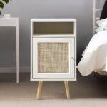 rattan bedside table