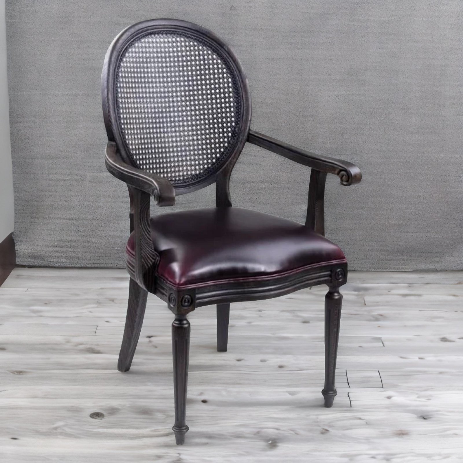 Solid Wood Rattan Dining Chair